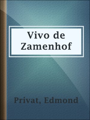cover image of Vivo de Zamenhof